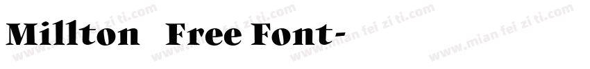 Millton – Free Font字体转换